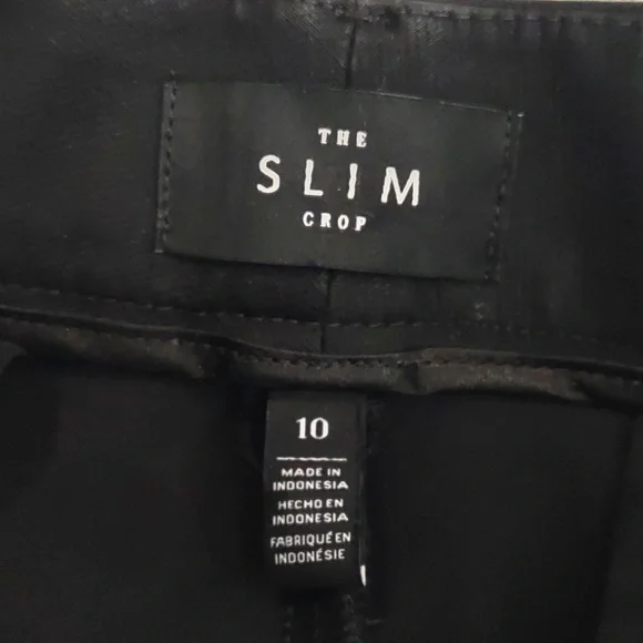 White House Black Market Black Slim Crop Pants, Size 10. - Picture 15 of 16